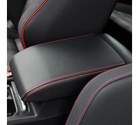 Housse De Protection Pour Accoudoir Central Voiture En Cuir Pour VW Pour Golf 8 MK8 2020-2021(Black-red)