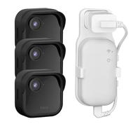 Housse de protection pour appareil photo Blink Outdoor 4/2K+ et support de module de synchronisation, revêtement en silicone résistant aux intempéries avec bord de chapeau de soleil et support mural