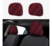Housse de Protection pour Appui-tête de siège de Voiture, 2 pièces, Motif Canne à Sucre de Noël, Broderie personnalisée, Douce et Respirante, Accessoires Automobiles