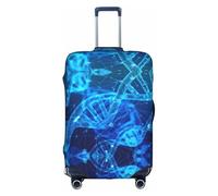 Housse de protection pour bagages - Chaîne ADN tendance, impression photo, housse de valise, accessoires de voyage esthétiques, fermeture éclair invisible, blanc, M