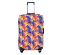 Housse de protection pour bagages de voyage élégante avec imprimé loup bleu, 45,7 à 81,3 cm, haute élasticité, Noir , M