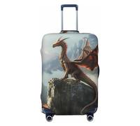 Housse de protection pour bagages de voyage Motif dragon d'automne Mountain View 45,7 à 81,3 cm, Noir/blanc, X-Large