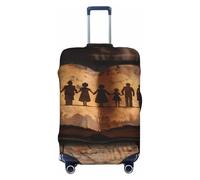 Housse de protection pour bagages de voyage - Motif livre d'histoire familiale vintage - 45,7 à 81,3 cm, Noir/blanc, X-Large