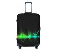 Housse de protection pour bagages en verre à vin au coucher du soleil - Résistante aux rayures - Élastique - Convient aux valises de 45,7 à 81,3 cm, Cool Music Sound Wave, M