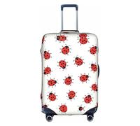 Housse de protection pour bagages - Housse de valise à motif infini moucheté à la mode, accessoires de voyage esthétiques, fermeture éclair invisible, blanc, M