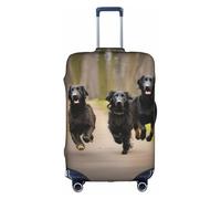 Housse de protection pour bagages - Housse de valise à revêtement plat avec motif empreintes de pattes de trotting, accessoires de voyage esthétiques, fermeture éclair invisible, blanc, XL