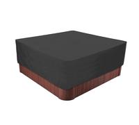 Housse de Protection pour Bain à remous, Carre Spa Gonflable Bâche De Protection 210D Oxford Couverture Toit pour Jacuzzi Imperméable, Anti-poussière, Anti-UV, Coupe-Vent(200 * 200 * 30cm)