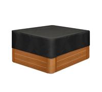 Housse de Protection pour Bain à Remous de Jardin | Imperméable Couverture de Piscine Carrée pour Patio Extérieur | Extérieur Carré De Couverture De Spa (Noir,260x160x20 cm)