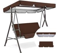 Housse De Protection pour Balançoire Jardin - Toit Anti-UV Étanche, Résistant Aux Intempéries pour Terrasse, Pergola, Aire De Jeux Extérieur(Brown,77x49x6inch/195x125x15cm)