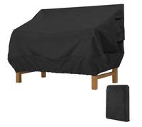 Housse de Protection pour Banc Housse Banc Jardin Tissu 210D Oxford Imperméable Noir 147 x 83 x 79 cm