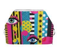 Housse de protection pour barbecue à gaz motif graffiti Pop Art Eyes 165 cm, imperméable, résistante à la décoloration et aux UV, avec cordon de serrage réglable pour protéger de la poussière et du