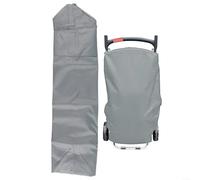 Housse de protection pour barbecue à gaz Weber Traveler - Résistante à la décoloration - Avec sangles de sécurité - Gris - 101 x 49 x 25 cm