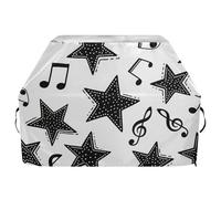 Housse de protection pour barbecue en plein air avec score de musique et étoiles blanches - 165 cm - Étanche - Résistante - Avec cordon de serrage réglable - Pour protéger de la poussière et du vent