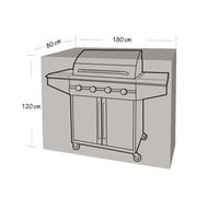 WERKA PRO, Housse de Protection Rectangulaire pour Barbecue et Plancha, Résistante aux Intempéries, Installation Facile avec Œillets en Aluminium, Dimensions 180 x 80 x 120 cm, Couleur Blanc