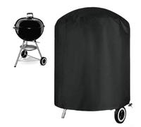 Housse de protection pour barbecue rond en tissu Oxford imperméable avec cordon de serrage réglable, protection contre la poussière et le vent au charbon de bois (circulaire 62 x 105 cm)