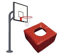 Housse de protection pour bâtons de basket-ball carrés et ronds, rembourrage de protection épais pour la sécurité extérieure et intérieure, 20,3 x 20,3 cm