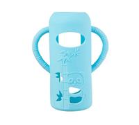 Housse de protection pour biberons en verre, bleu lac, 250 ml | Protection de sécurité pour biberons, housse de poignée, protection des manches résistante aux chocs