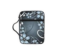 Housse de protection pour Bible avec imprimé fleurs bleues pour femmes et filles, avec poignée pour Bible de taille standard