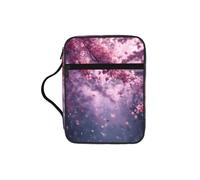 Housse de protection pour Bible avec imprimé fleurs de cerisier flottantes pour femmes et filles, avec poignée pour Bible de taille standard