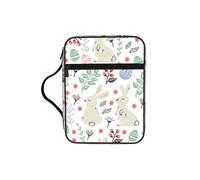 Housse de protection pour Bible avec imprimé fleurs, lapins, oiseaux, pour femmes et filles, avec poignée pour Bible de taille standard