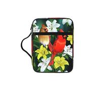 Housse de protection pour Bible avec imprimé oiseaux avec fleurs, étui pour femmes et filles, avec poignée pour Bible de taille standard