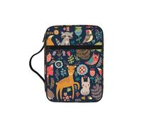Housse de protection pour Bible avec motif chouette, lapin, oiseaux, renard, pour femmes et filles, avec poignée pour Bible de taille standard