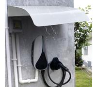 Housse de Protection pour Borne de Recharge de Véhicules À Énergie Nouvelle,Housse de Protection pour Chargeur Véhicule Électrique Auvent D'équipement Électrique (White, 70 * 33 * 8cm+5m Wire Sleeve)