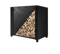 Housse de Protection pour Brasero Exterieur Housse de Protection for bûches d'extérieur, Robuste et imperméable, Rabat Avant ouvrable, Noire, 1,2 m, 600D, 122 x 61 104 cm(4ft)