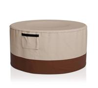 Housse de Protection pour Braséro Rond Housse de protection for barbecue rond et robuste, imperméable, anti-poussière, for foyer terrasse, solaire anti-pluie(Beige brown,92X51CM)