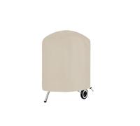 Housse de Protection pour Braséro Rond Housse de protection ronde en tissu Oxford beige for barbecue, foyer extérieur, four, hotte, poêle, gril, contre la pluie(61x70cm)
