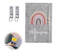 Housse de protection pour carnet de maternité, carnet de maternité, carnet de maternité, passeport autrichien, avec de nombreux compartiments pour image à échographie, (vous procurez deux porte-clés)