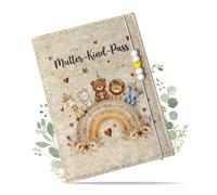 Housse de protection pour carnet de maternité en feutre pour carnet de maternité allemand et carnet de vaccination avec poches intérieures supplémentaires pour femmes enceintes et futures mères
