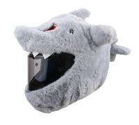Housse de protection pour casque de moto en peluche - En forme de requin - Amusante - Forme de dessin animé