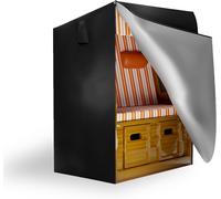 Housse de Protection pour Chaise de Plage - Bâche Imperméable et Coupe-Vent en 420D Oxford, Housse Chaise pour Fauteuil-Cabine de Plage avec Fermeture Éclair - 135x105x175/140 cm, Noir