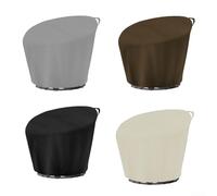 Housse de protection pour chaise d'extérieur en tissu imperméable et résistant avec cordon de serrage pour une installation sûre (gris, 120 x 46 x 89 cm)