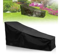 Housse de protection pour chaise longue - Résistante aux intempéries - 210 x 75 x 80/40 cm - Tissu Oxford 210D - Imperméable - Coupe-vent - Anti-poussière - Résistant aux UV - Pour chaise longue