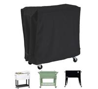 Housse de Protection pour Chariot à Roulettes Glacière, Imperméable Anti-UV Anti-poussière Coupe-Vent Housse pour Chariot de Service Boisson Frigorifique, Couverture de Glacière de Fête Roulante