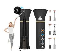 Housse de protection pour chauffage de terrasse - 900D - De qualité supérieure - Protection contre les intempéries - Avec ventilation et fermeture éclair - Avec barre de poussée pour un enfilage