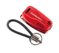 Housse de protection pour clé de moto Lanyard Key Pour DUCATI Diavel XDiavel 1260s DX 1260 2020-2025 Accessoires Moto CNC Cache-clés Créatif(Uu-4)