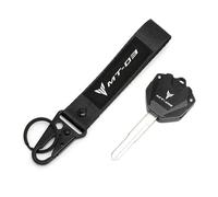 Housse de protection pour clé de moto Lanyard Key Pour MT03 MT-03 MT 03 2014-2023 2022 2021 2020 Accessoires De Moto CNC Etui Clés Coque Et Badge Brodé Porte-clés(1Set K310 Black)
