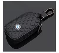 Housse de protection pour e voiture- Porte - clés Noir en cuir véritable de voiture Étui clés pour BMW