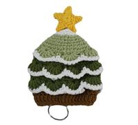 Housse de protection pour clés en tricot - Motif sapin de Noël - Fait à la main, Clé de Noël Ca Gn, Medium