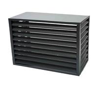Housse de protection pour climatiseur extérieur en aluminium résistant aux intempéries pour terrasses et appartements avec vis de montage essentielles pour une protection tout au long de l'année