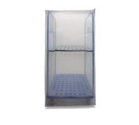 Housse de protection pour conteneurs à roulettes et chariots | partiellement transparent | Inviolabilité alimentaire (73 x 83 x 160 cm (l x p x h)