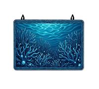 Housse de protection pour cuisinière électrique, bulles océaniques sous-marines, vagues d'été, bleu, lavable, imperméable, protection à dessus plat, décoration de cuisine festive, 71 x 50 cm