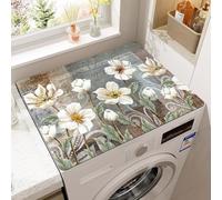 Housse De Protection Pour Dessus De Lave-Linge,Floral (Color 2,60 x60 cm) | Tapis Pour Dessus De Lave-Linge Et SèChe-Linge,RéSistante Aux Rayures,Pour Buanderie,Cuisine,Salle De Bain,Salon,Chambre
