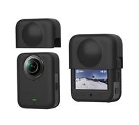 Housse de Protection pour DJI OSMO 360 Boîtier de Caméra Panoramique Coque en Silicone Manchon de Protection Anti-Chute et Anti-Rayures avec Capuchon d'Objectif (Black)