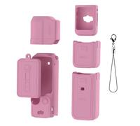 Housse de Protection pour DJI OSMO Pocket 3 Body Coque en Silicone Manchon de Protection d'Objectif Affichage de la Caméra Accessoires Occultants (Set 2 Red)