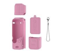 Housse de Protection pour DJI OSMO Pocket 3 Body Coque en Silicone Manchon de Protection d'Objectif Affichage de la Caméra Accessoires Occultants (Set 1 Red)