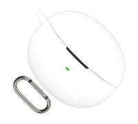 Housse de protection pour écouteurs MeloBuds Blanc | Enveloppe en silicone liquide, boucle à clip, découpe avant, utilisation de voyage